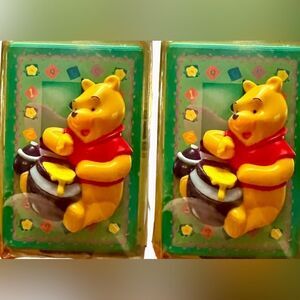 POOH  SWITCH-UPS SLIDE UP WINNIE POOH LIGHT SWICHES~(2) NEW OLD STOCK